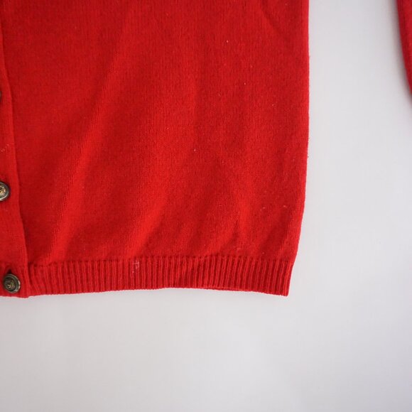 Vintage Pendleton Red Wool Cardigan Preppy Old Money Quiet Luxury Small - Picture 5 of 10